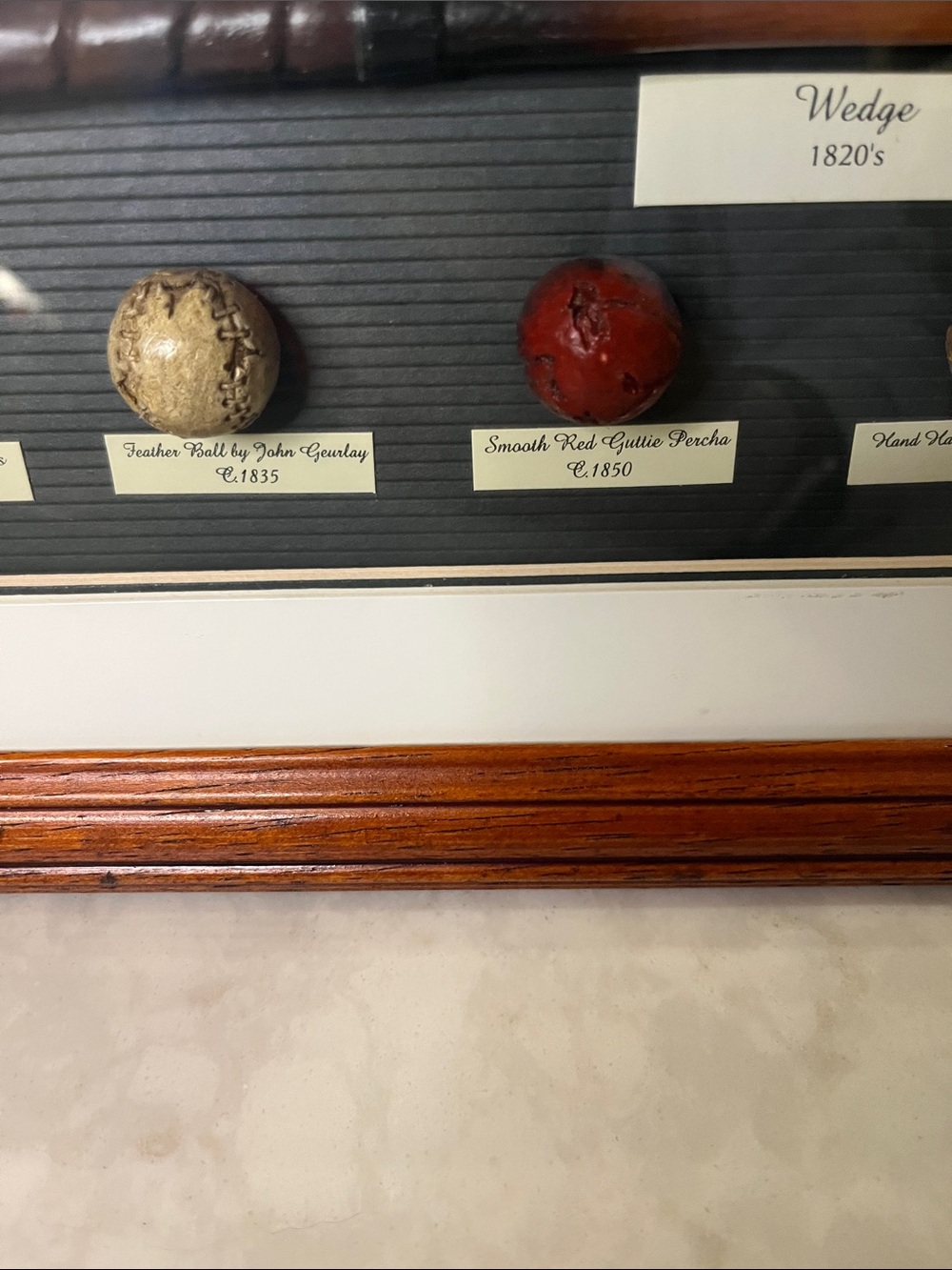 Framed History of Golf Evolution of Clubs Irons Balls Shadow Box Display Vintage - Picture 8 of 13